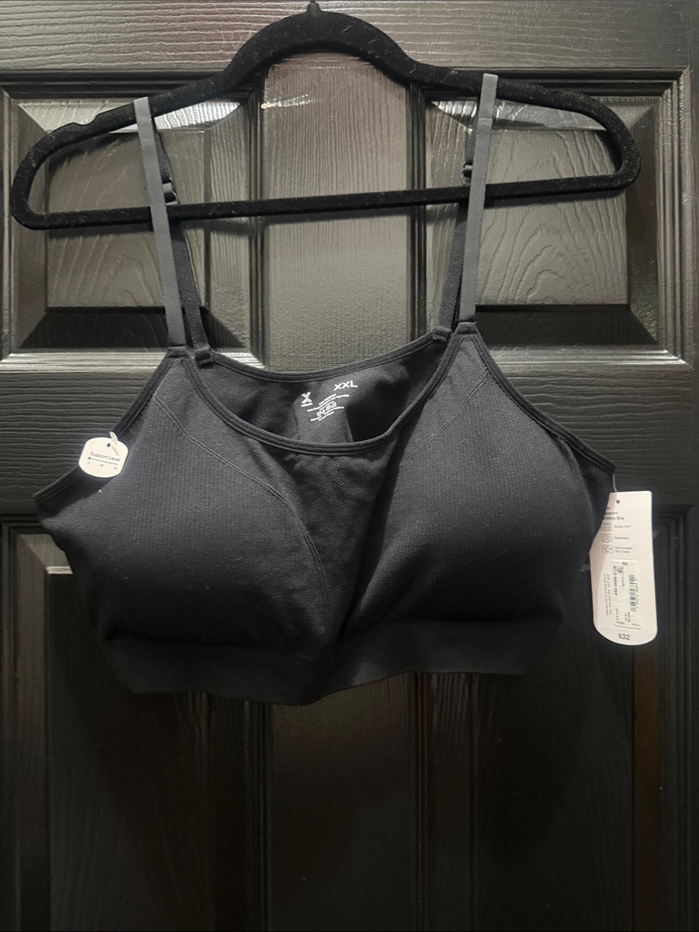 Black Seamless Comfort Sports Bra